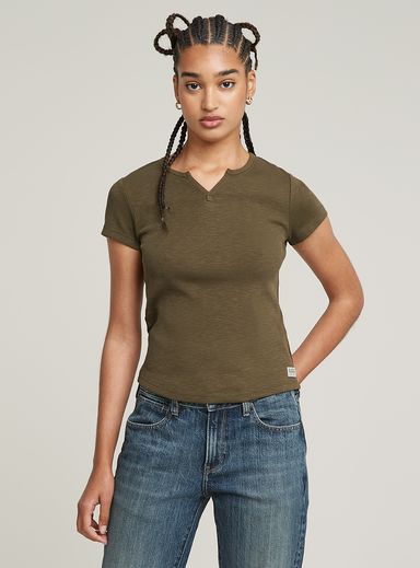 Micro Placket Slim Top